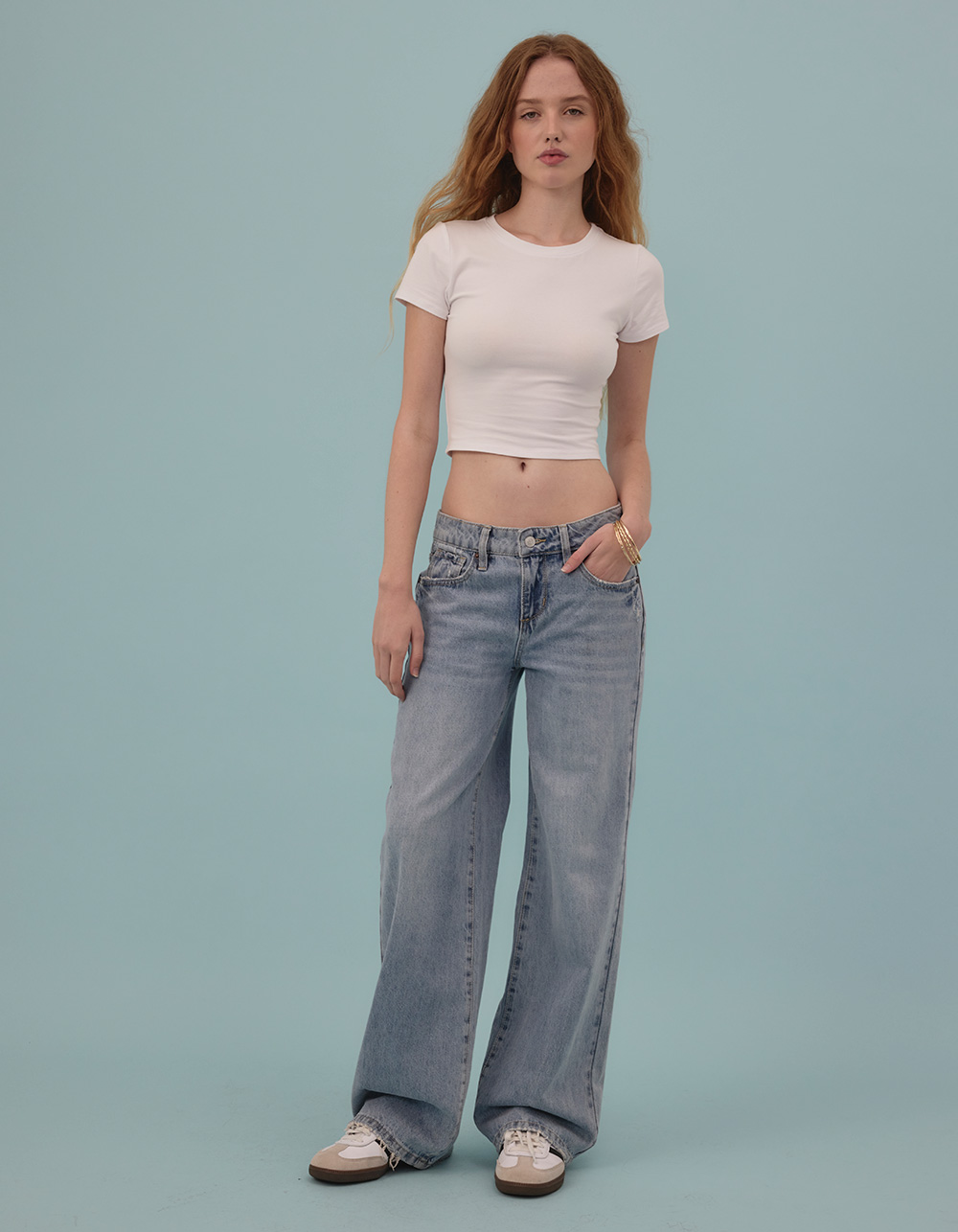 RSQ Womens Low Rise Original Baggy Jeans - LIGHT WASH