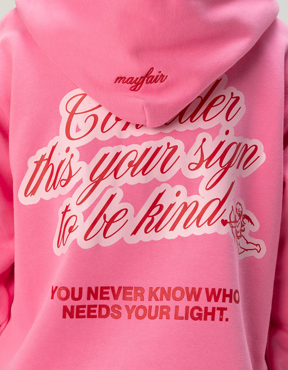 THE MAYFAIR GROUP Be Kind Classic Womens Hoodie - PINK