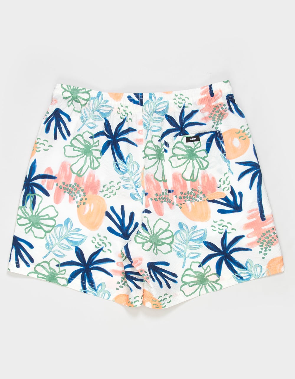 RSQ Mens Seersucker 6.5" Swim Trunks