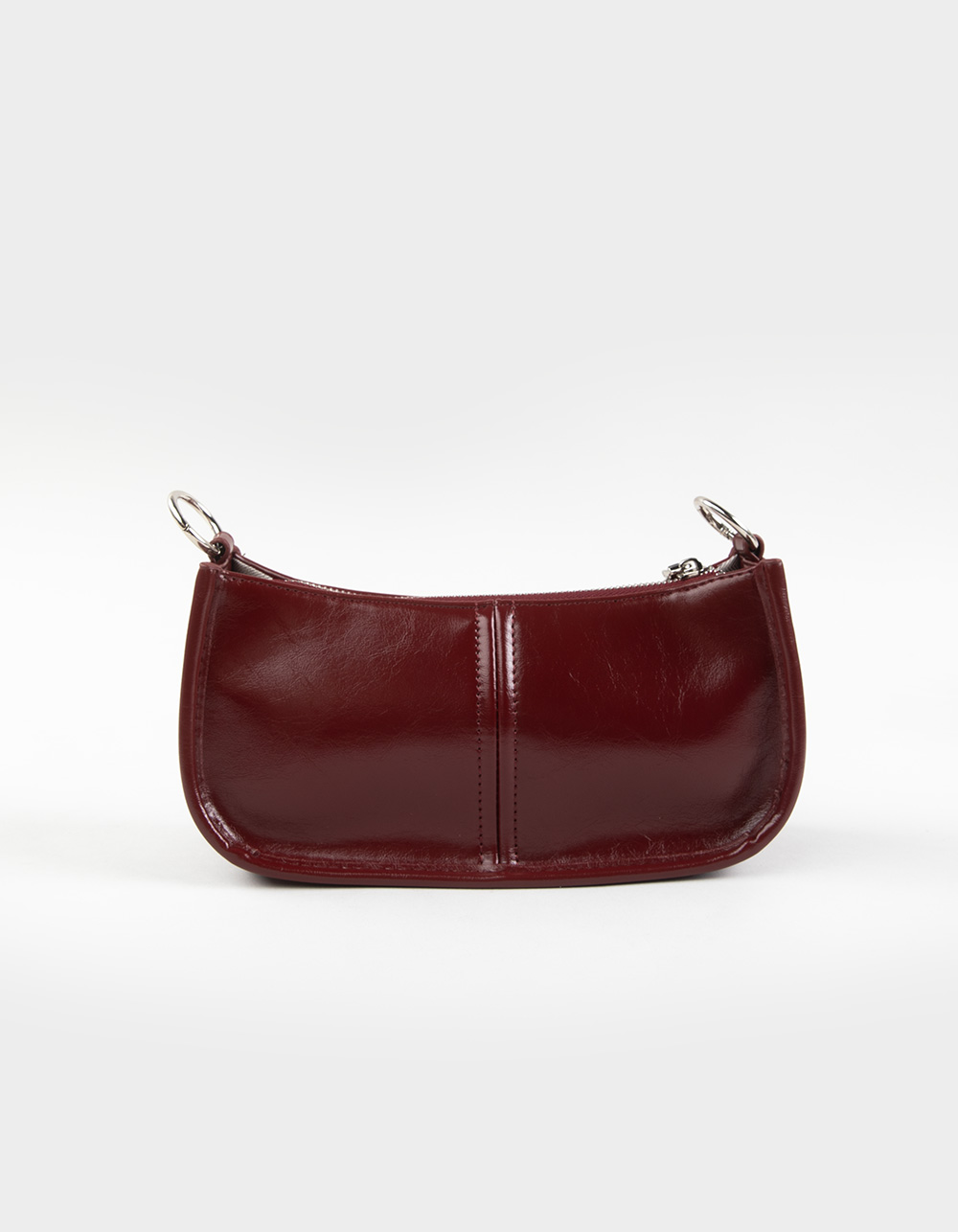 Tatum Studded Shoulder Bag - BURGUNDY