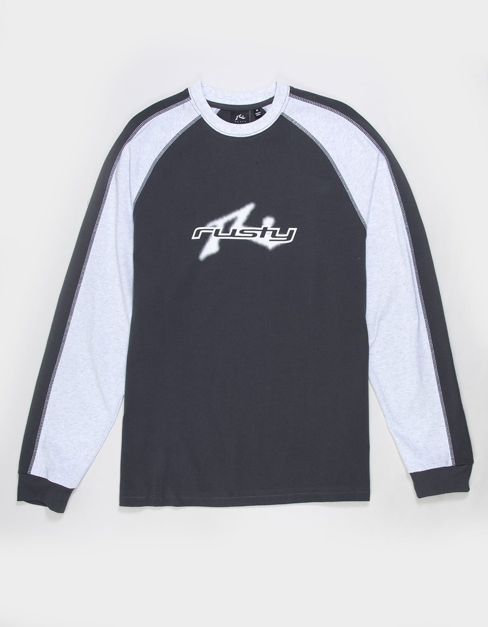 RUSTY Fade Mens Long Sleeve Tee - CHARCOAL