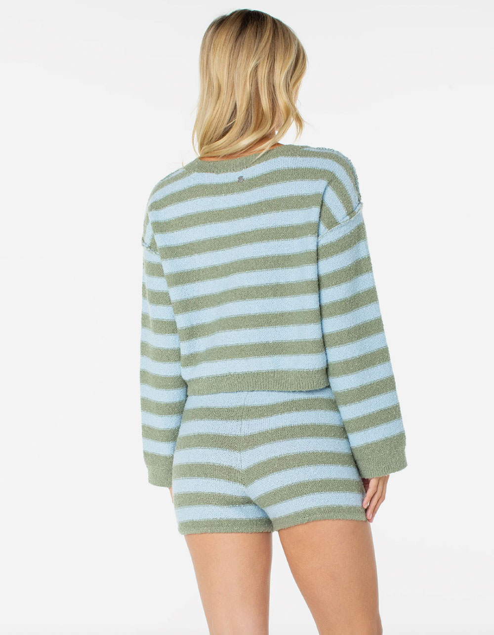 ROXY Swell Season Womens Stripe Sweater - GREEN COMBO