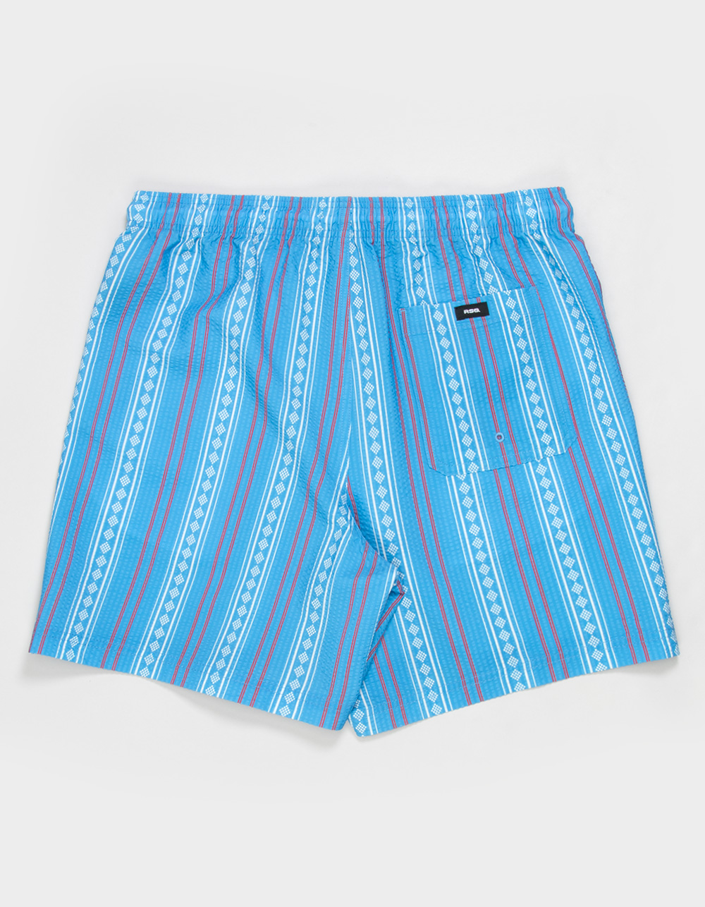 RSQ Mens Seersucker 6.5" Swim Trunks