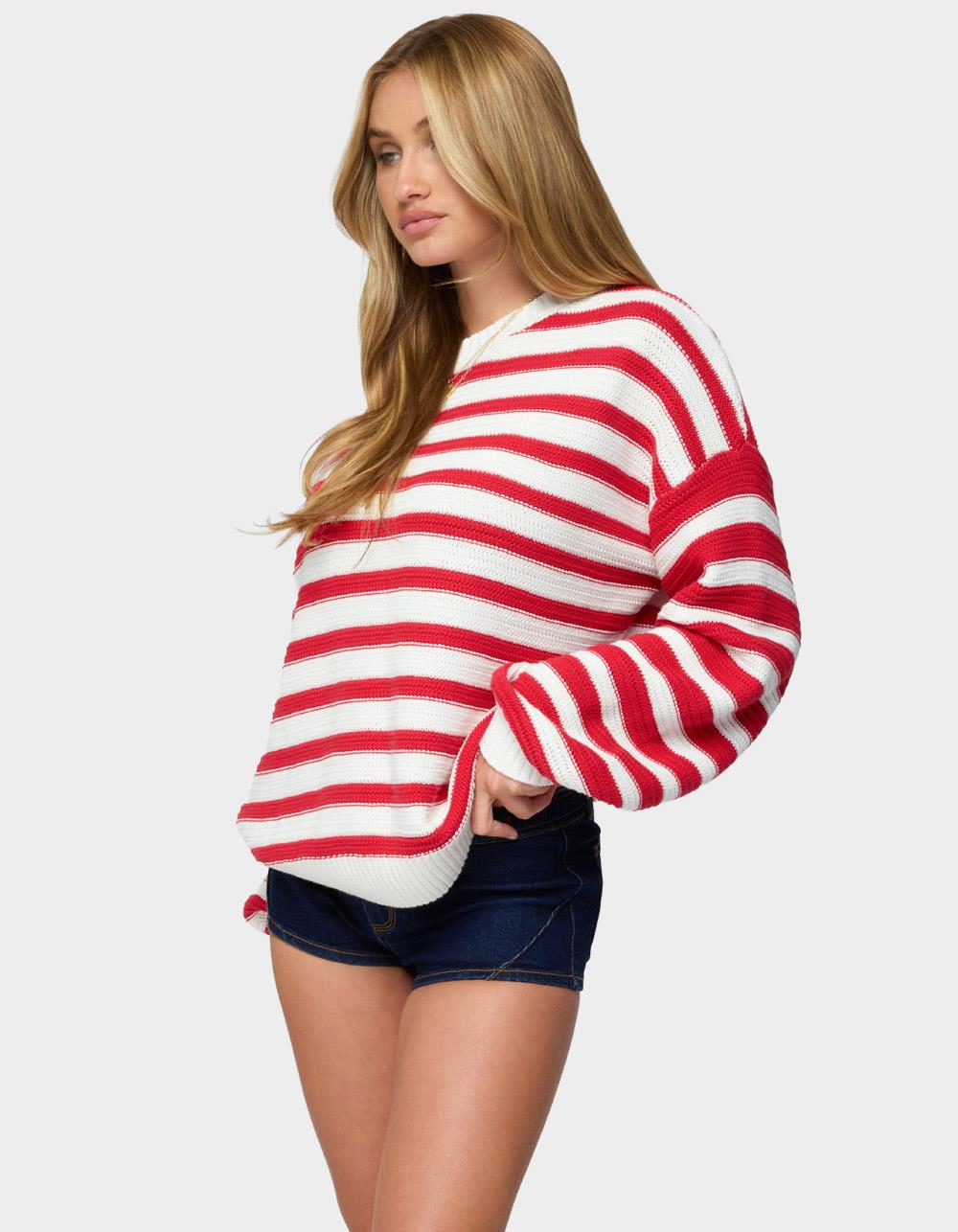 EDIKTED Aerin Oversized Sweater - RED