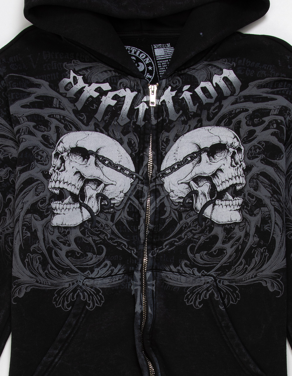 AFFLICTION Collapse Boys Zip-Up Hoodie - BLACK