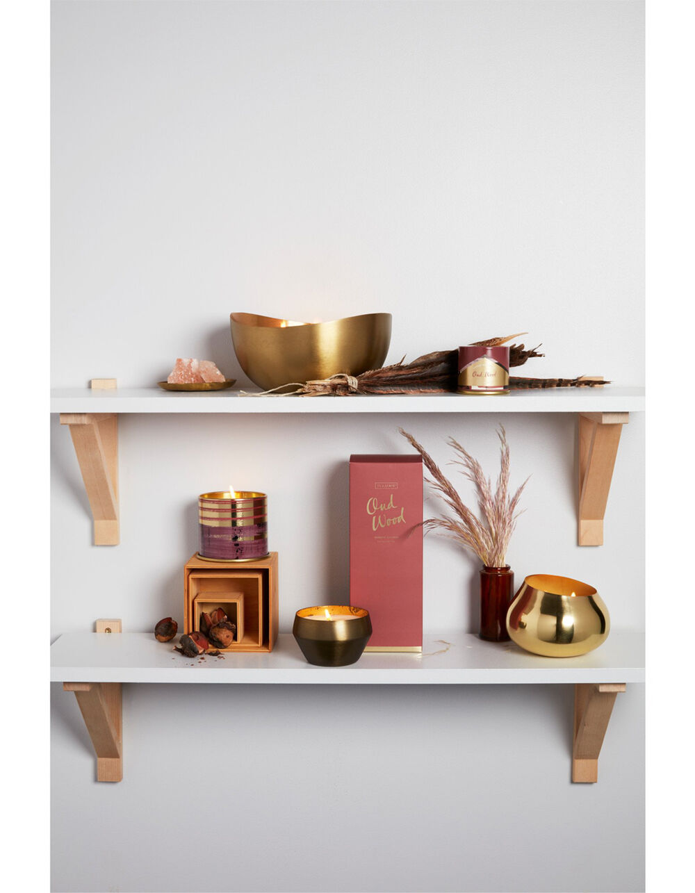 ILLUME Oud Wood Brushed Metal Candle COPPER Tillys