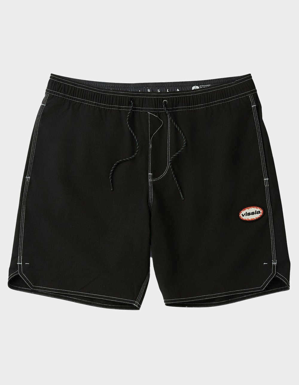 VISSLA Solid Sets Ecolastic Mens 17.5" Volley Shorts - BLACK