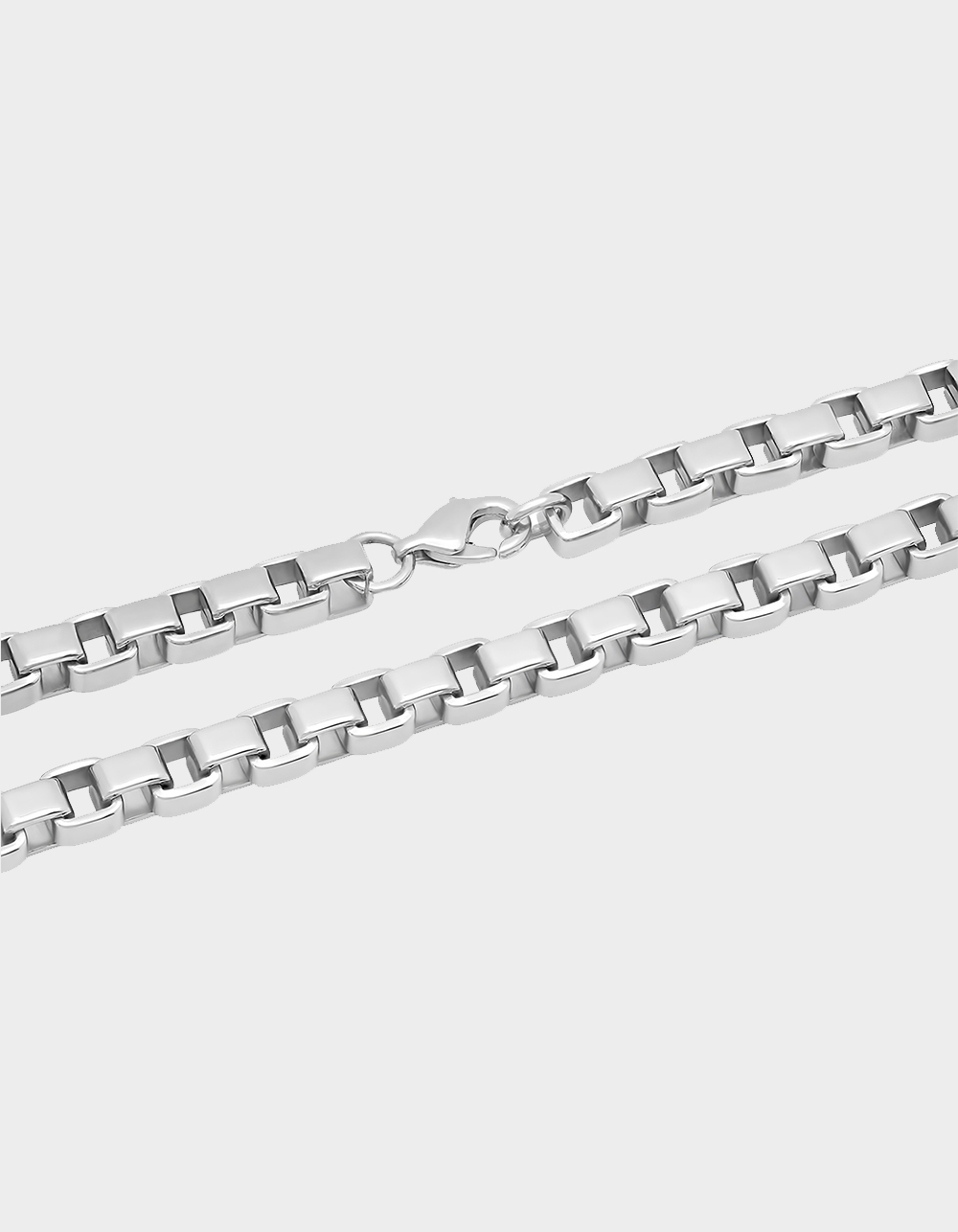 STEEL NATION Stainless Steel 6MM Box Link Fashion Chain - STAINLESS