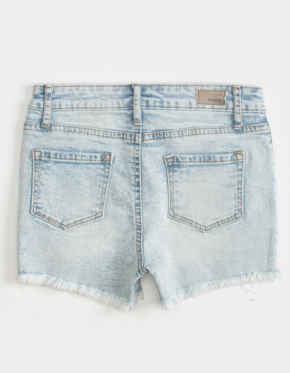 RSQ Vintage High Rise Destructed Girls Denim Shorts - ACID WASH | Tillys