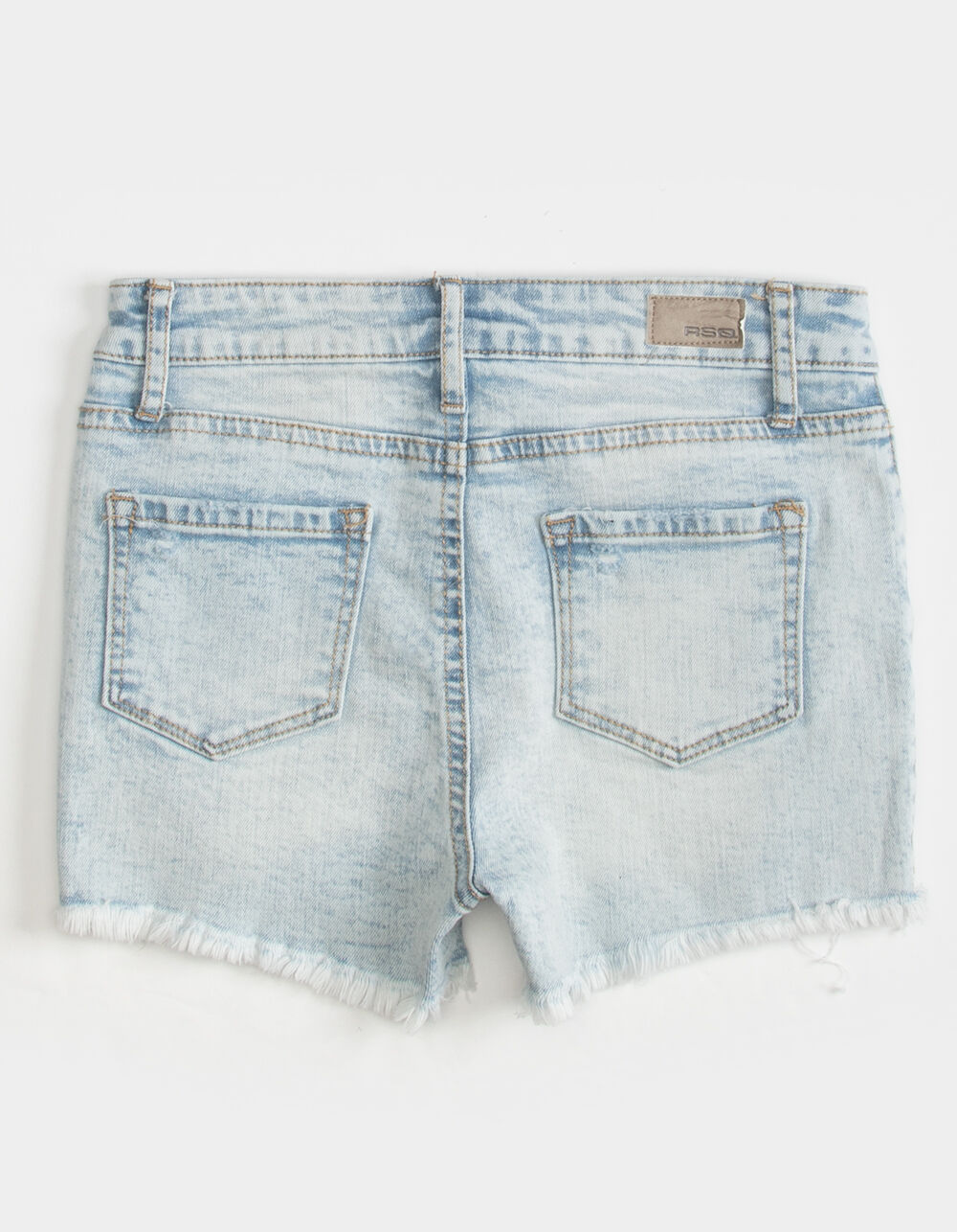 RSQ Vintage High Rise Destructed Girls Denim Shorts ACID WASH Tillys
