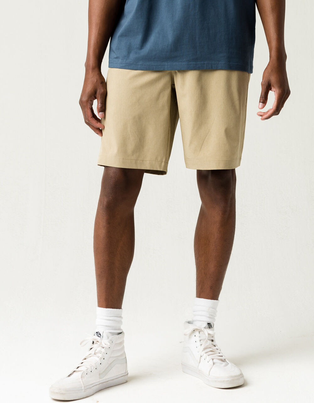 RSQ Mid Length Mens Khaki Hybrid Shorts - KHAKI | Tillys