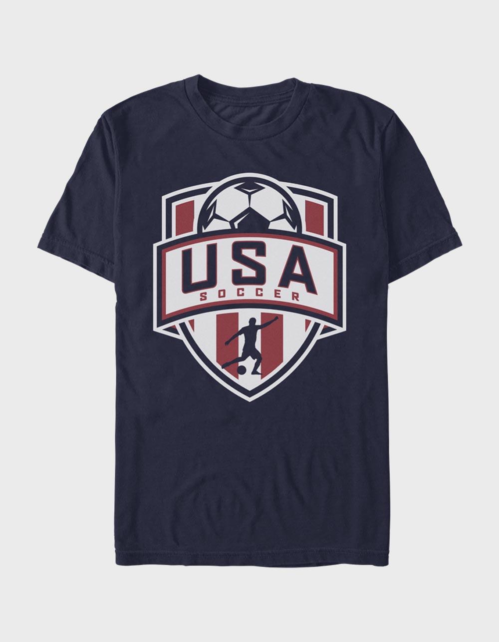 Soccer US Shield Unisex Tee - NAVY