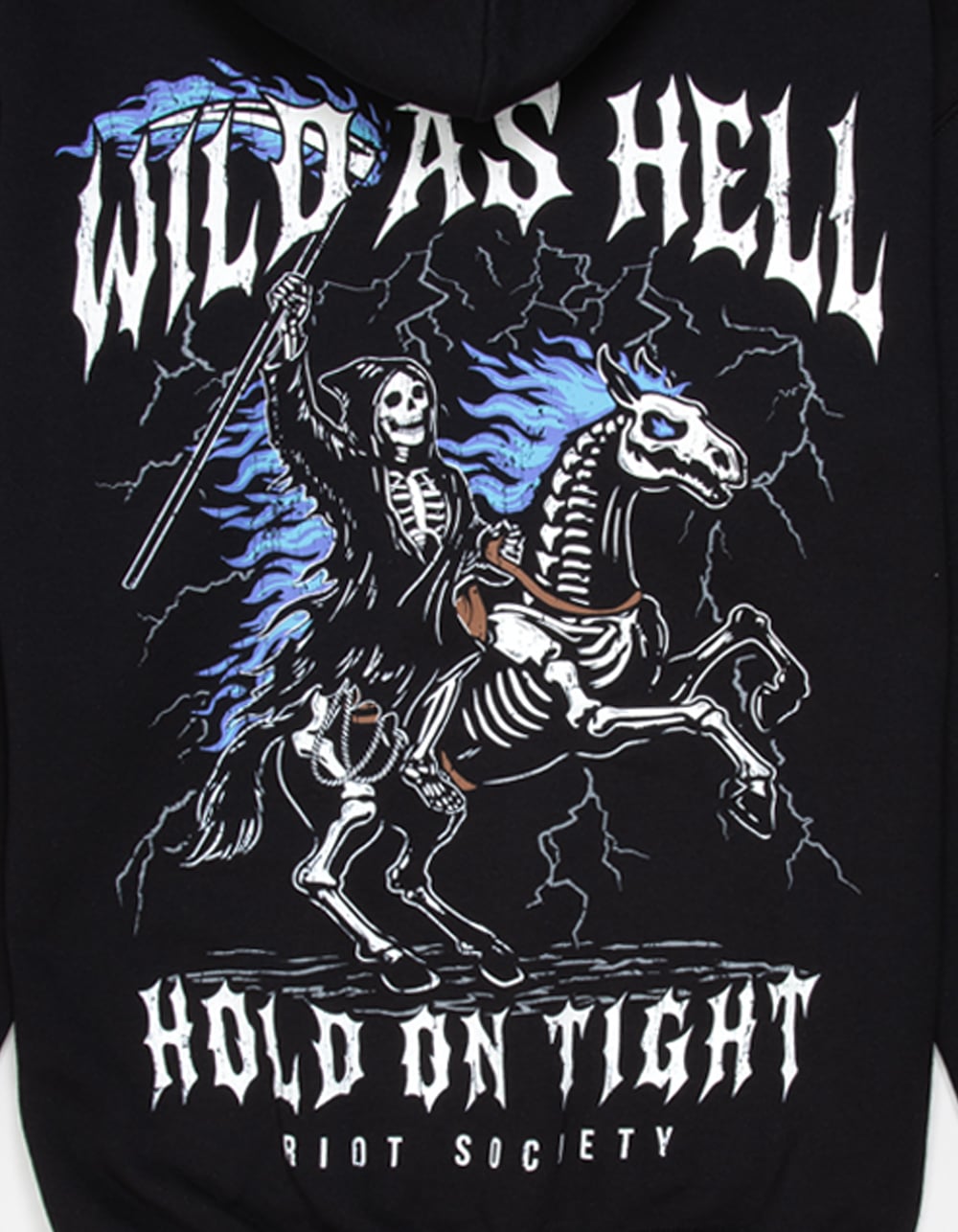 RIOT SOCIETY Wild As Mens Hoodie - BLACK