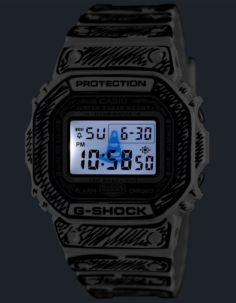 G-SHOCK DW5600JV-7 Watch - WHT/BLK