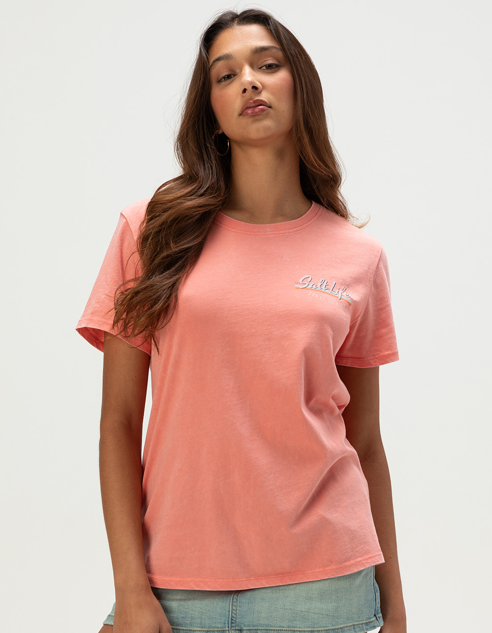 SALT LIFE Vacation Womens Tee - CORAL