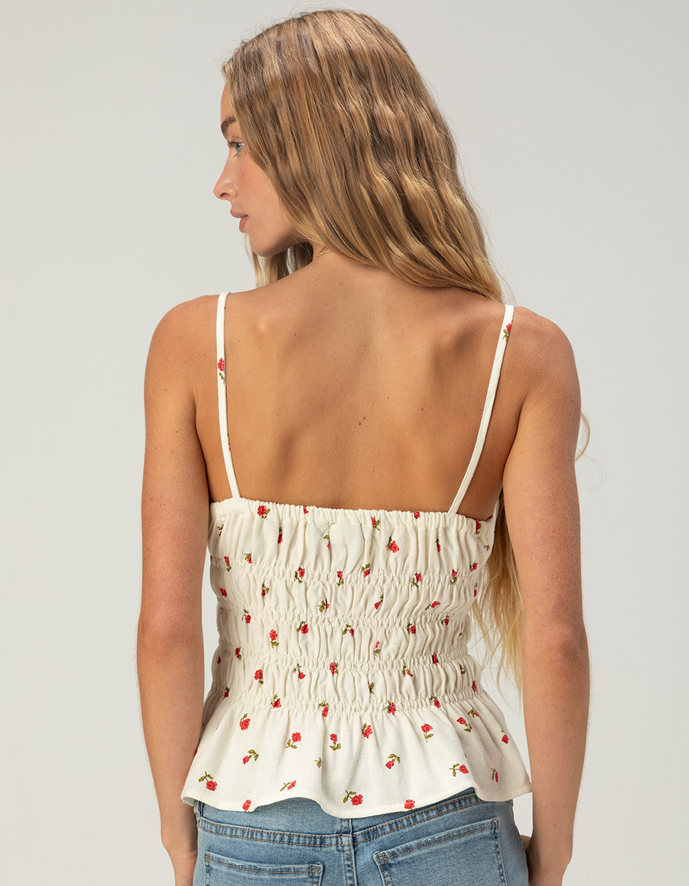 RHYTHM Mila Womens Floral Cami - CREAM