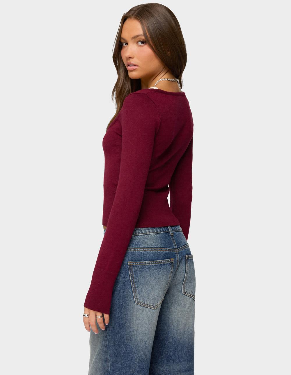 EDIKTED Cecile Layered Long Sleeve Top