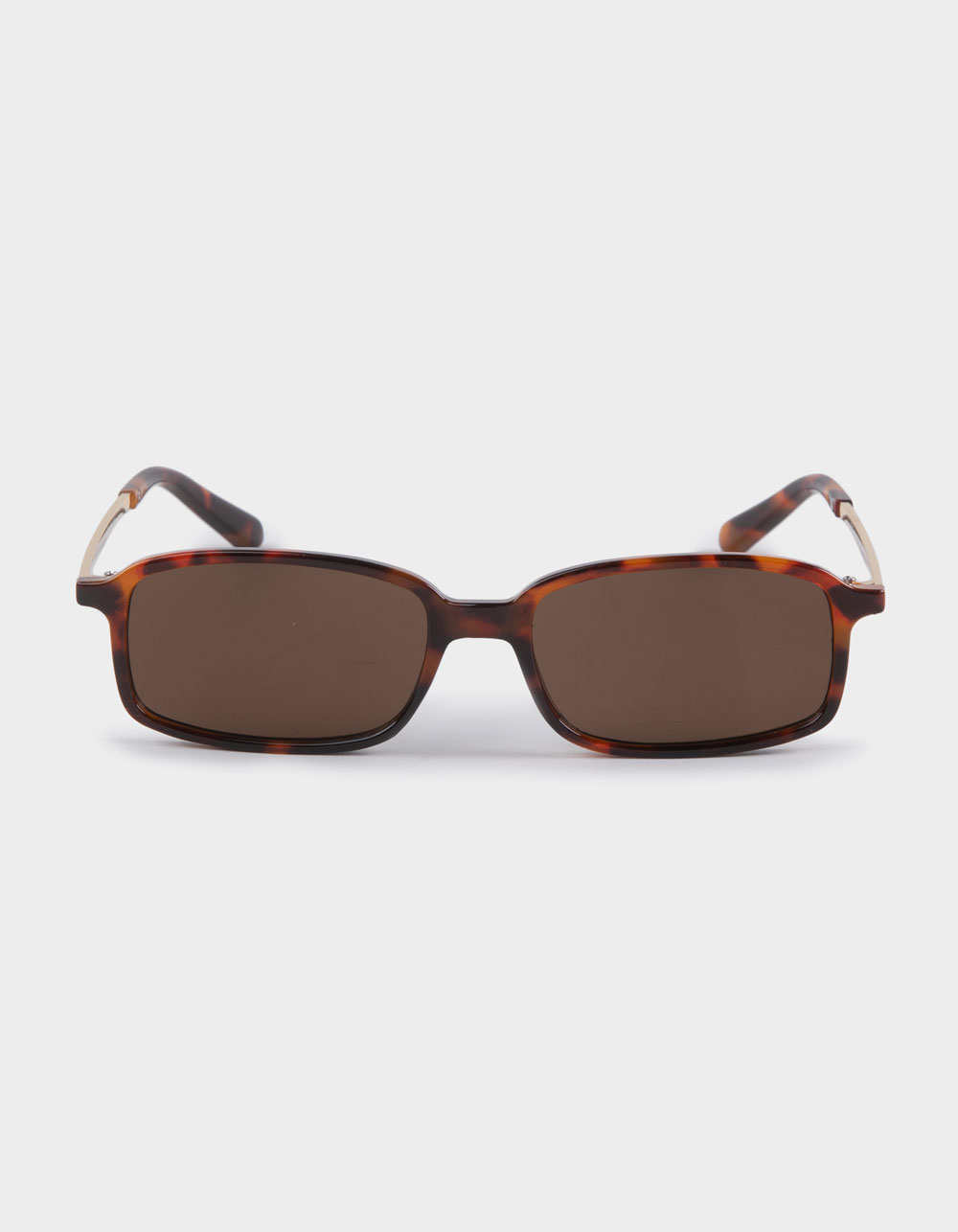 RSQ Rectangle Metal Temples Sunglasses - TORTOISE
