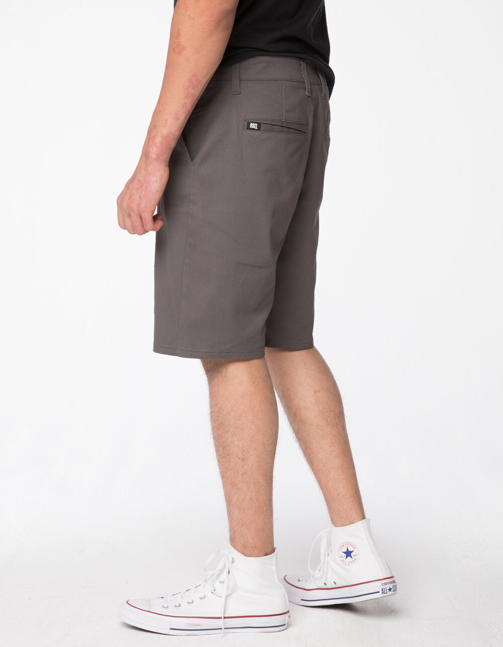 RSQ Long Mens Charcoal Chino Shorts CHARCOAL Tillys