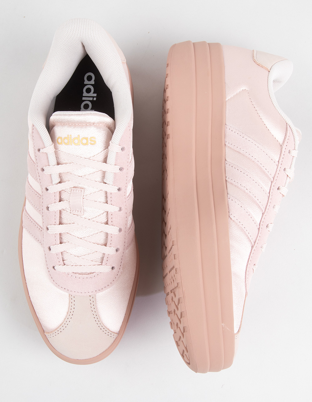 ADIDAS VL Court Bold Womens Platform Shoes - WONDER QUARTZ/WONDER QUARTZ/PINK GUM