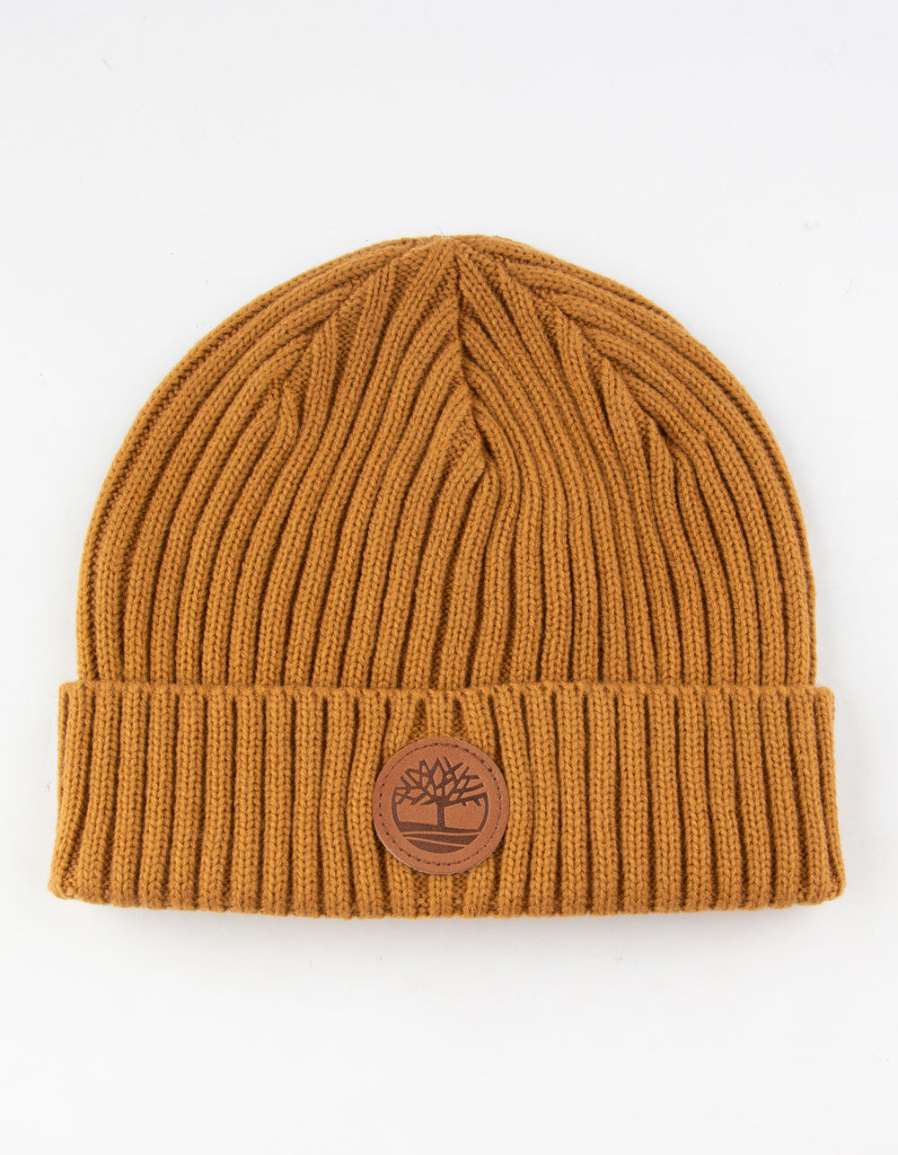 TIMBERLAND Ribbed Watch Cap Tan Mens Beanie image number 0