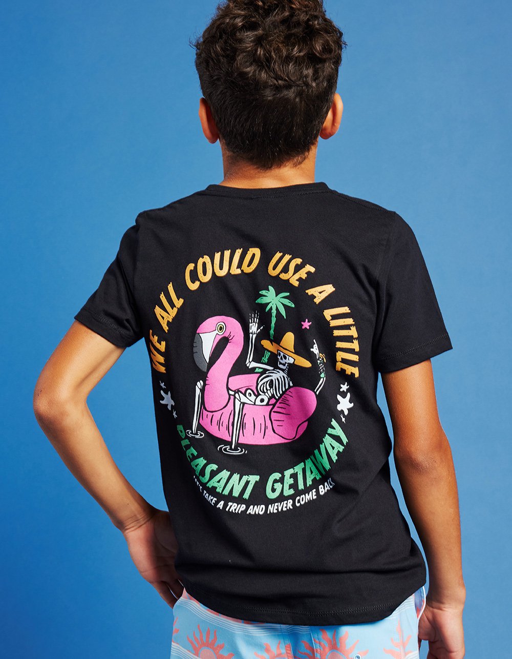 PLEASANT GETAWAY Take A Trip Boys Tee - BLACK