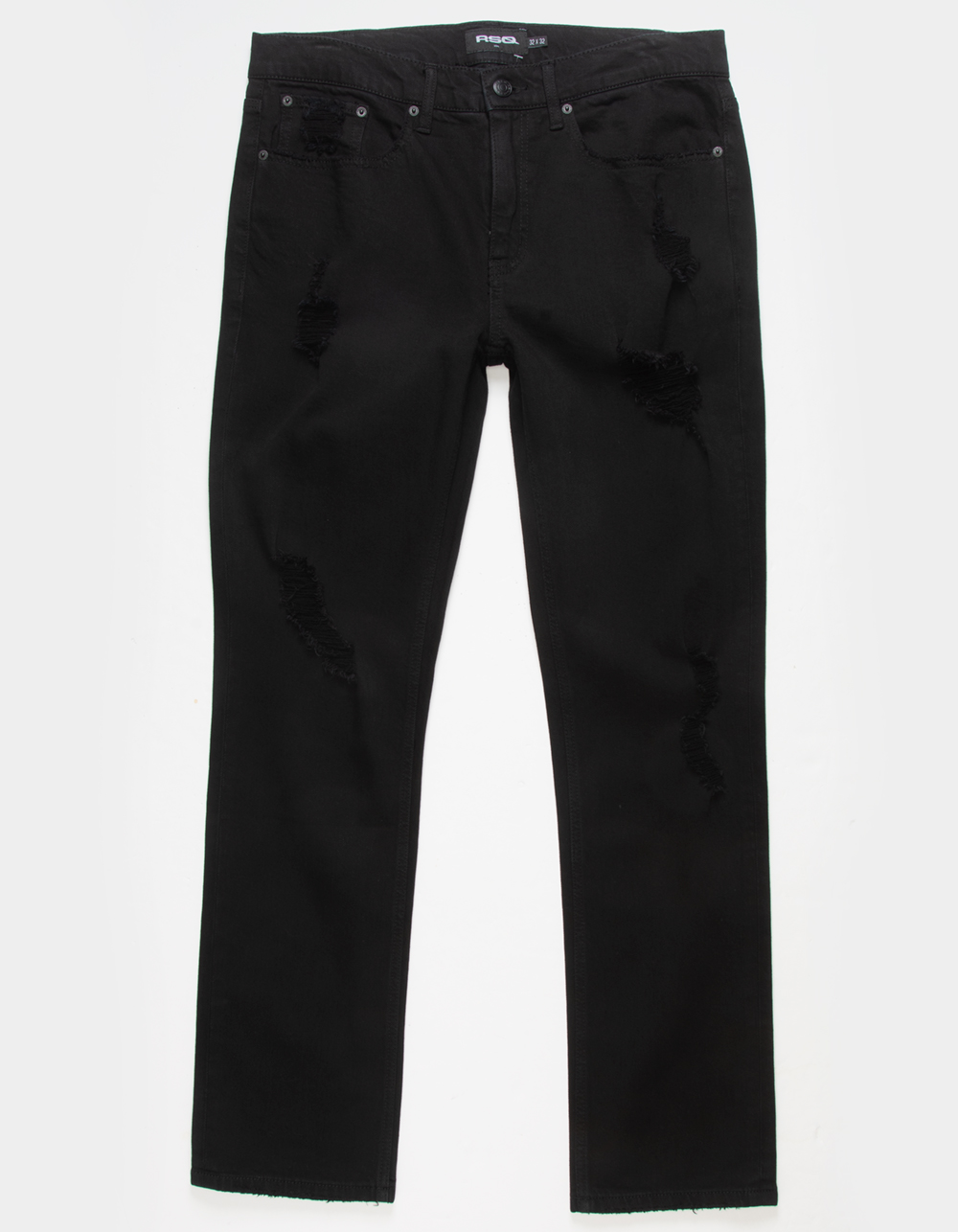 RSQ Mens Slim Jeans - BLACK DESTRUCT