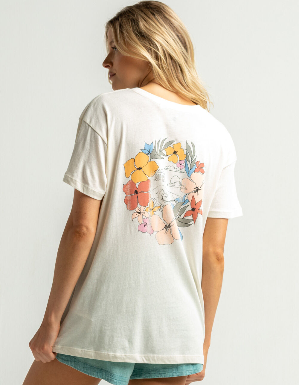 RIP CURL Bloom Womens Oversized Tee - OFF WHITE | Tillys
