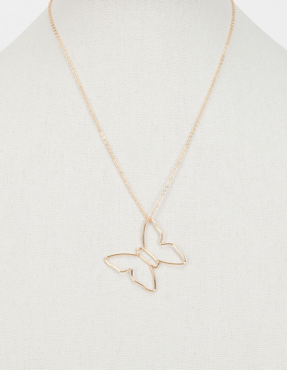 FULL TILT Open Butterfly Necklace GOLD Tillys