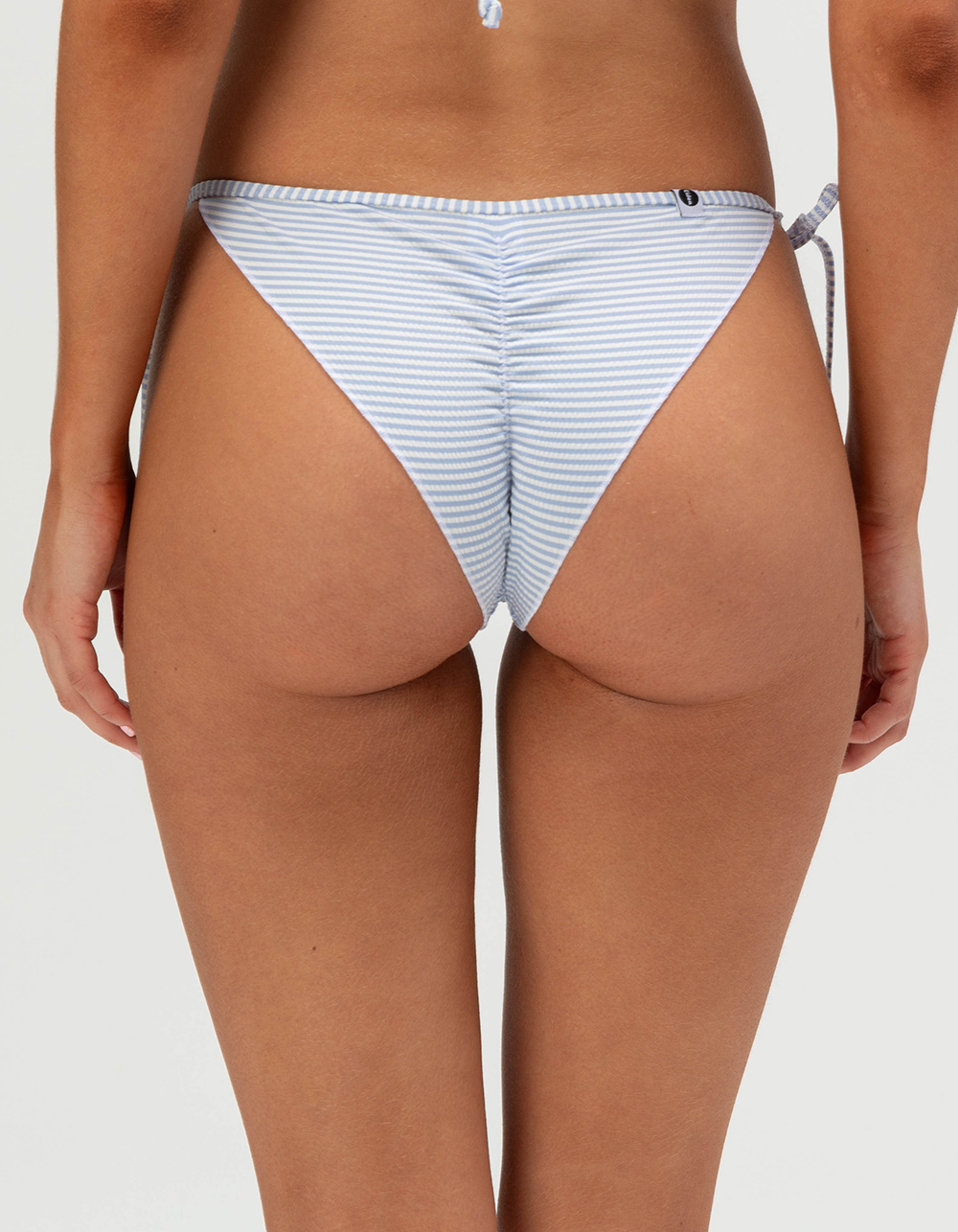 EIDON Tiki Oxford Tie Side Bikini Bottoms - BLUE COMBO