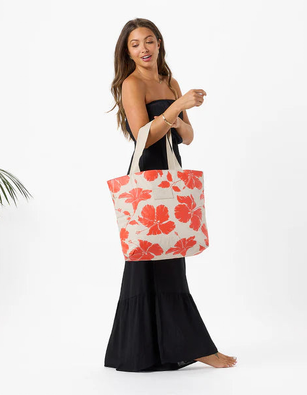 ALOHA COLLECTION Salina Day Tripper Tote Bag - RED HAUTE/SANDSTONE