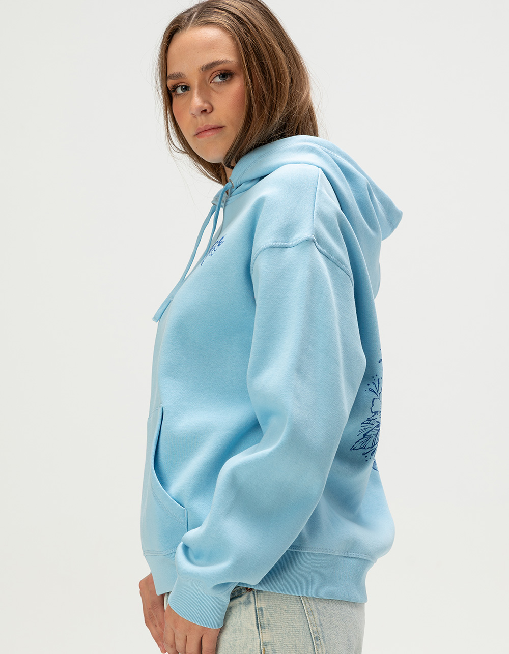 ROXY Wailea Womens Hoodie - LIGHT BLUE