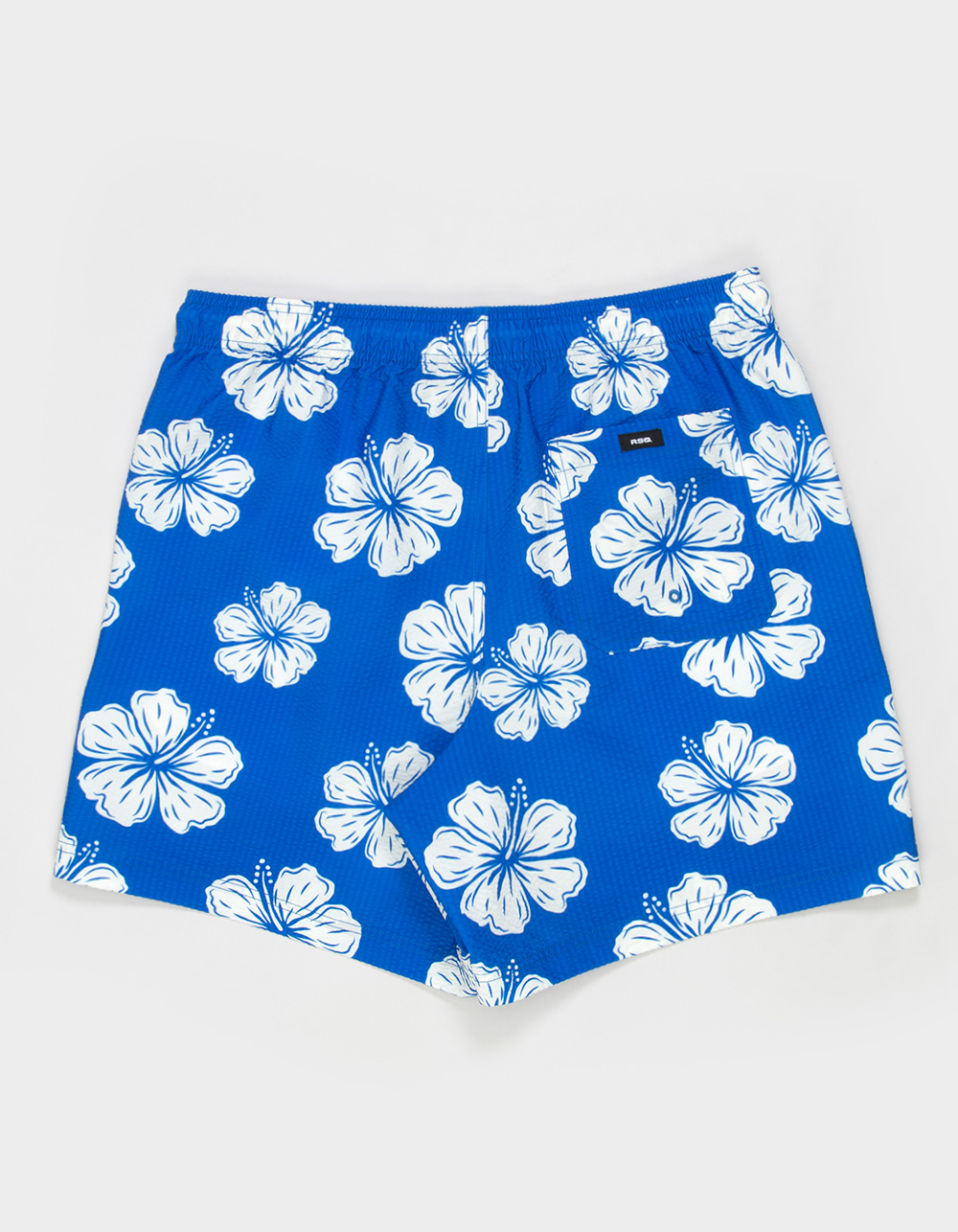 RSQ Mens Seersucker 6.5" Swim Trunks - COBALT