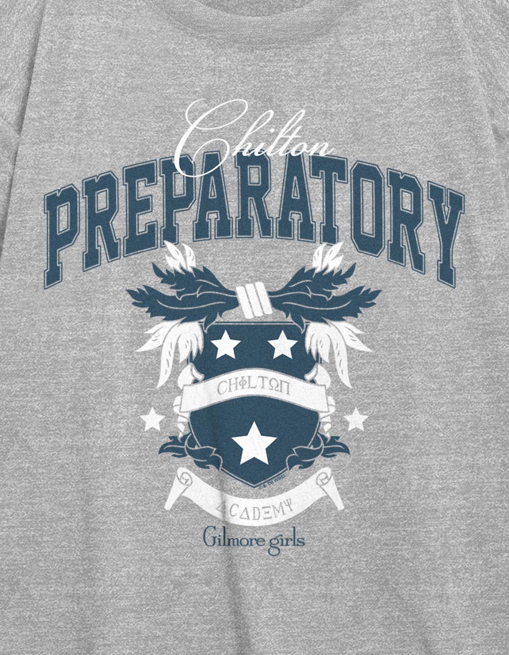 GILMORE GIRLS Chilton Prep Unisex Oversized Tee - HEATHER GRAY