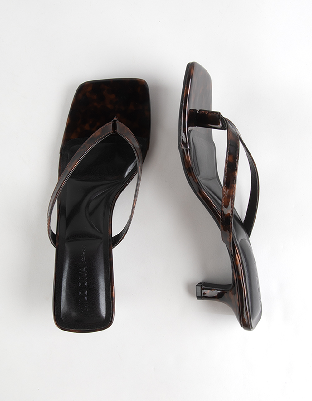 WILD DIVA Able Womens Kitten Heel Sandals - TORTOISE