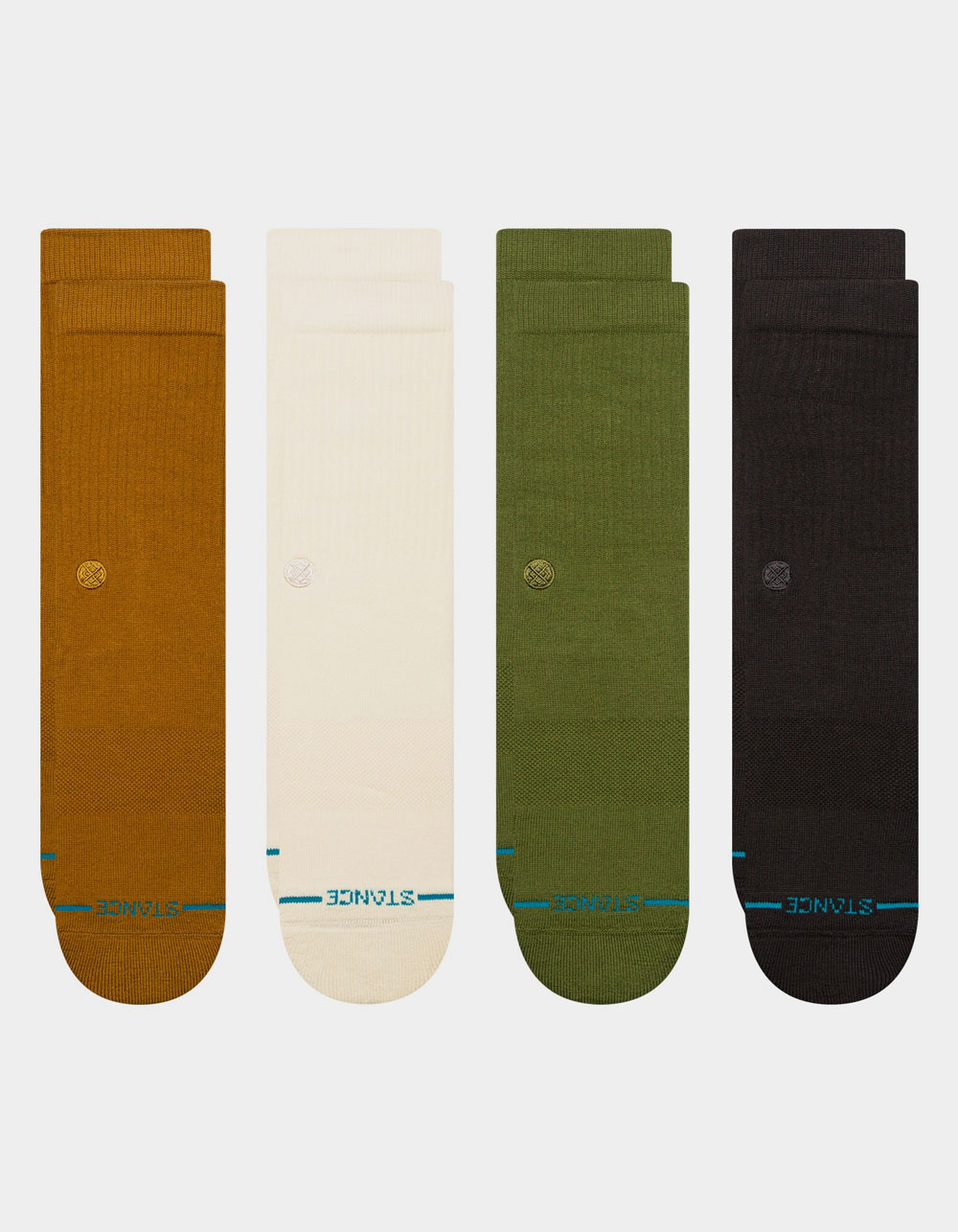STANCE Icon 4 Pack Mens Crew Socks - MULTI