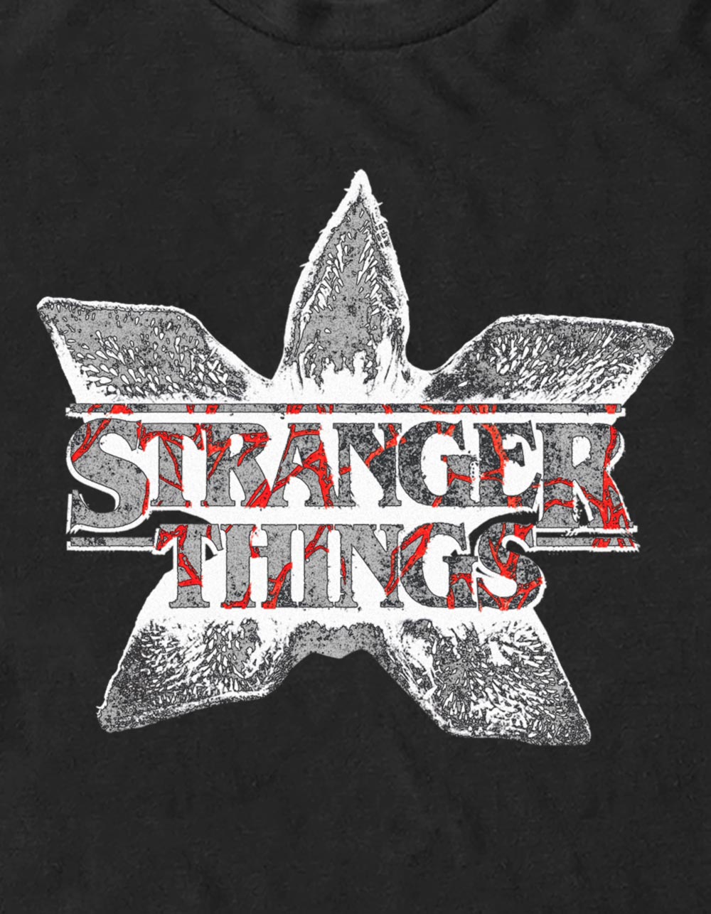 STRANGER THINGS Demogorgon Head Unisex Tee - BLACK