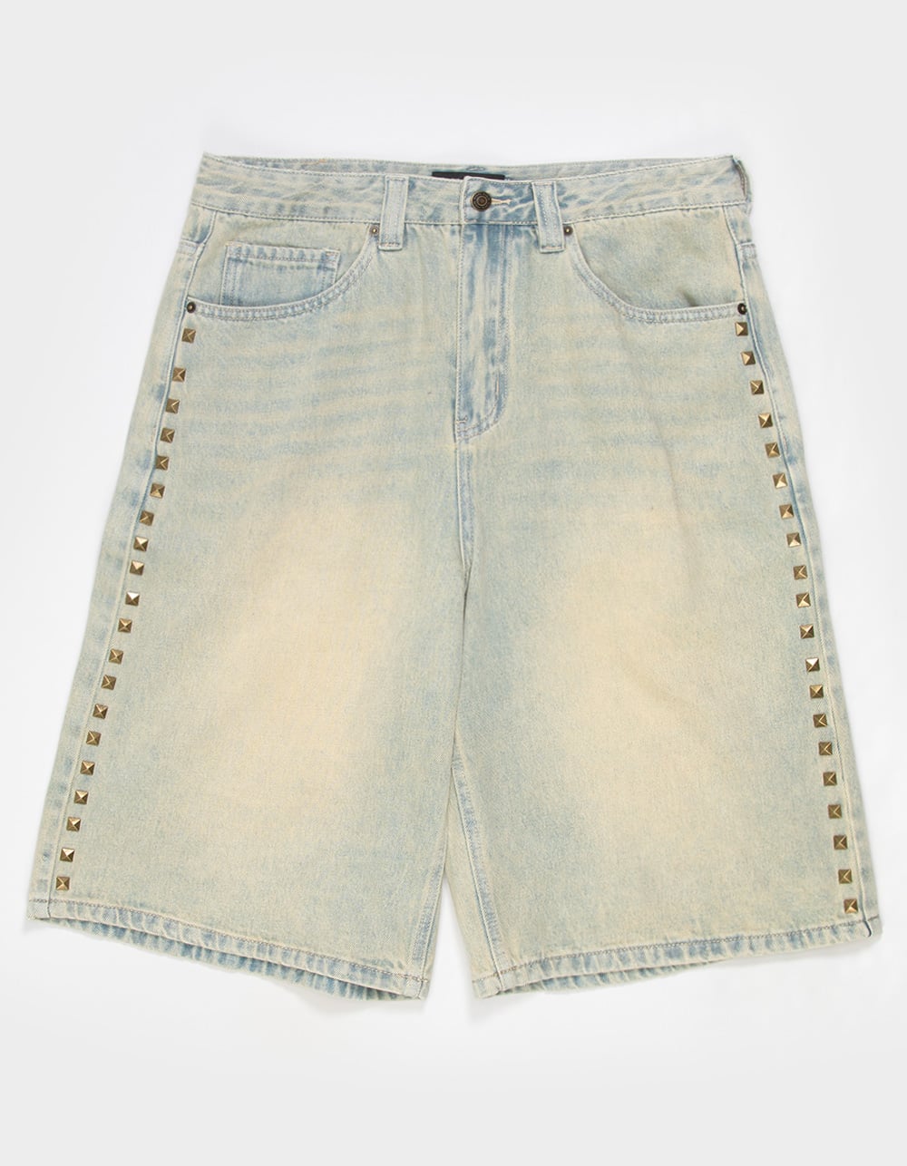 RSQ Mens Baggy Studded Jorts - BLAST INDIGO