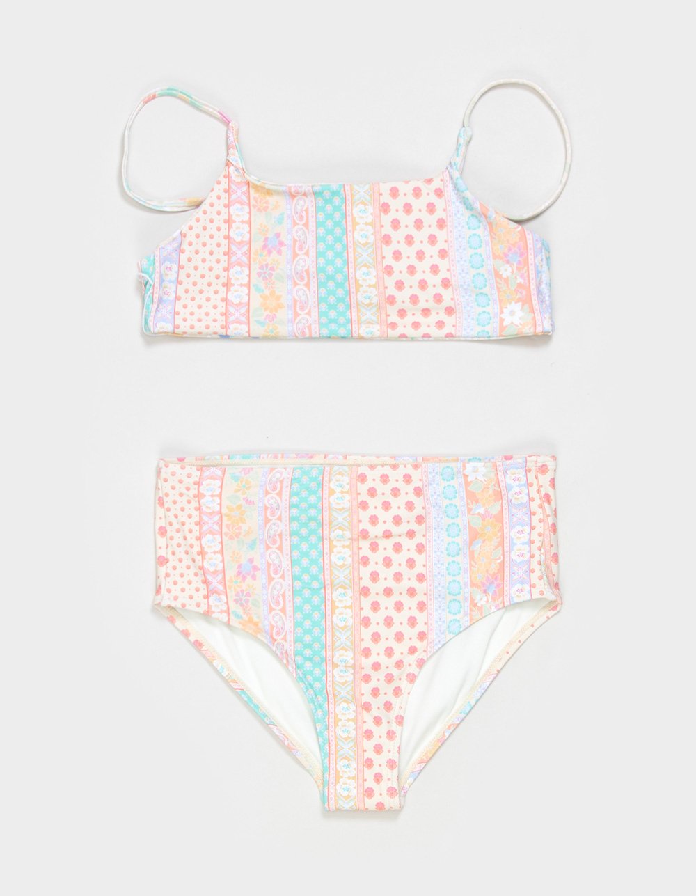 O'NEILL Bali Floral Reversible Girls Bralette Bikini Set - Cream Combo