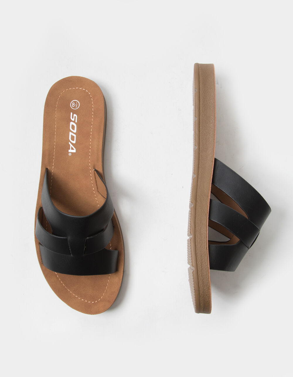 SODA Woven Womens Slide Sandals - BLACK | Tillys