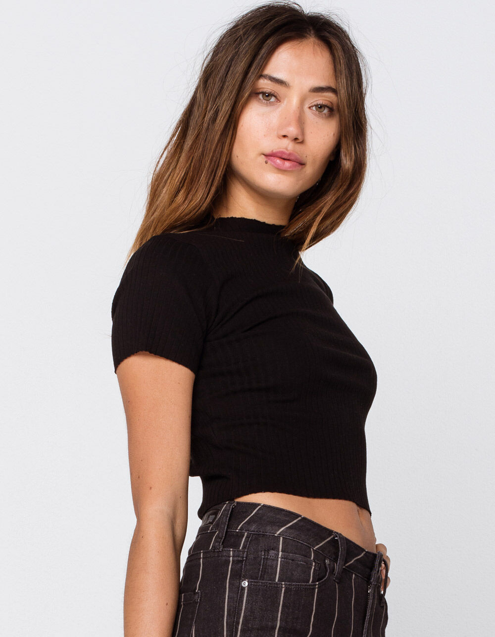 DESTINED Wide Rib Black Womens Tee BLACK Tillys