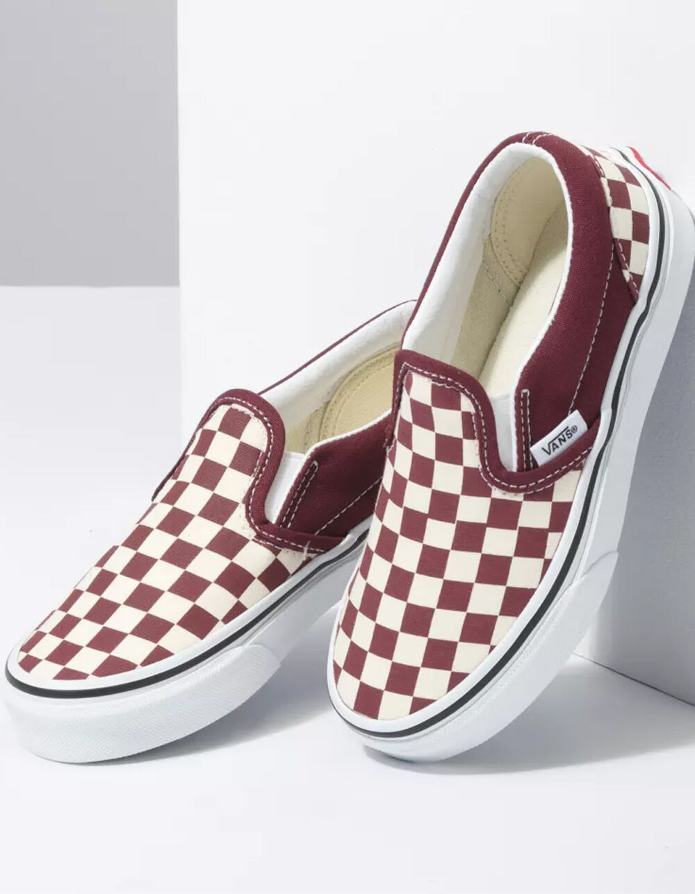 VANS Checkerboard Classic Slip-On Kids Shoes - PORT ROYALE/TRUE WHITE ...