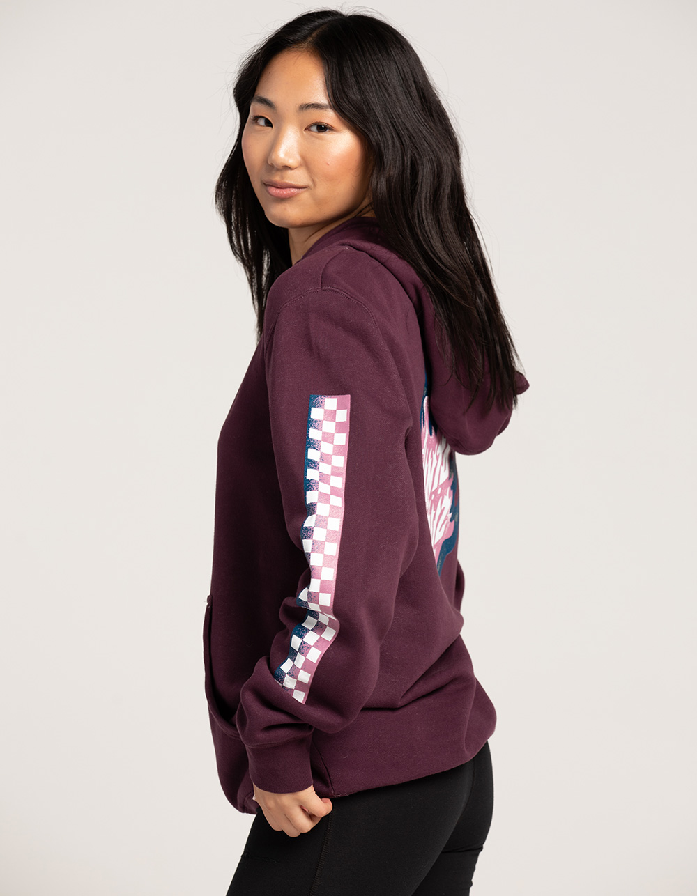 SANTA CRUZ Ultimate Flame Dot Womens Hoodie BERRY Tillys