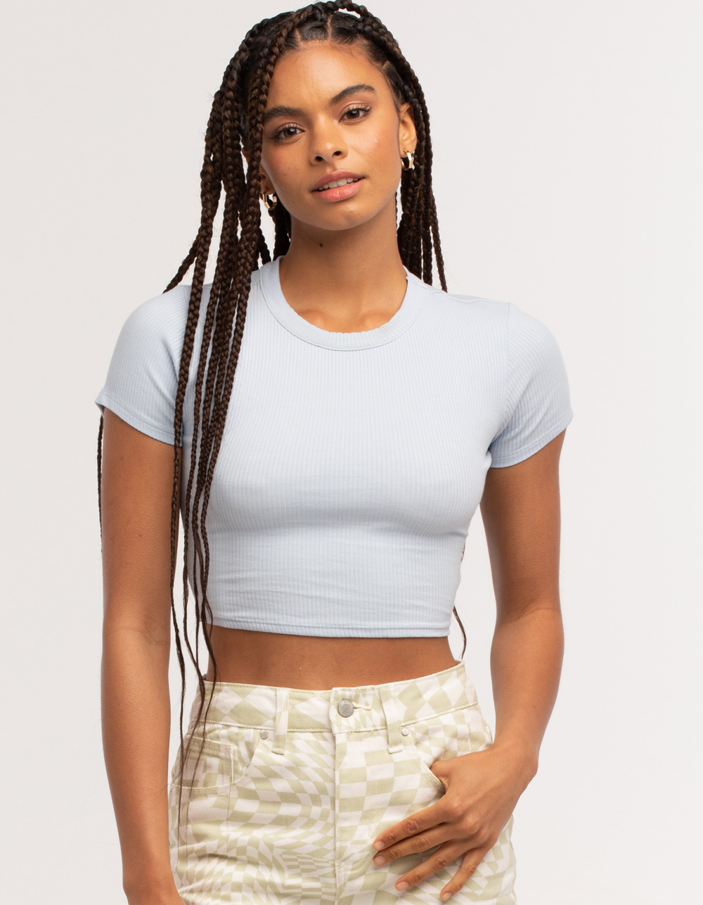 RSQ Womens Back Baby Tee - LIGHT BLUE | Tillys