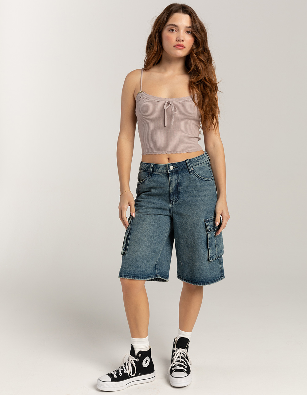 Women Summer Calf Length Pants Candy Color Capri Pants Jeans Lady