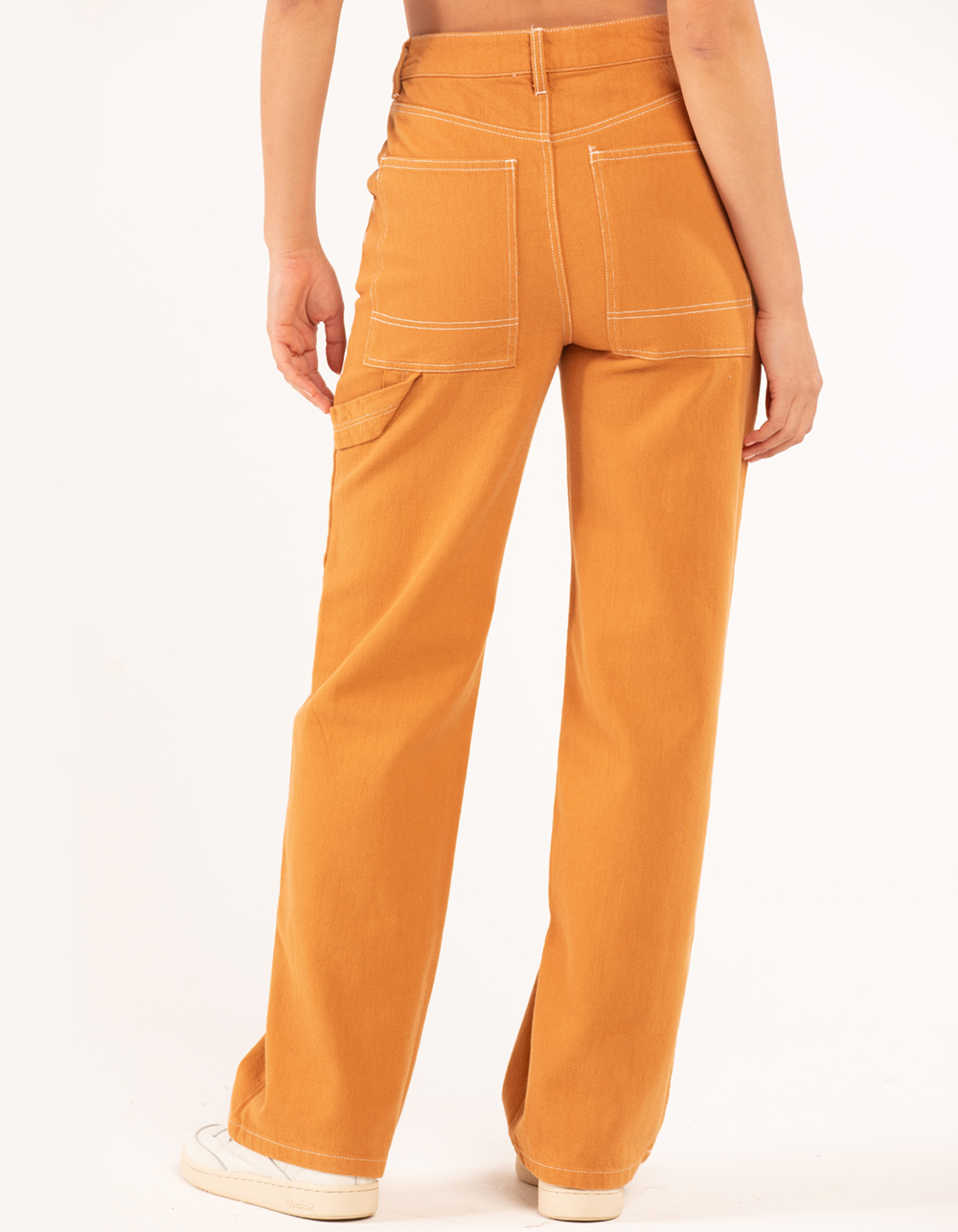 RSQ Womens High Rise Relaxed Carpenter Pants SADDLE Tillys