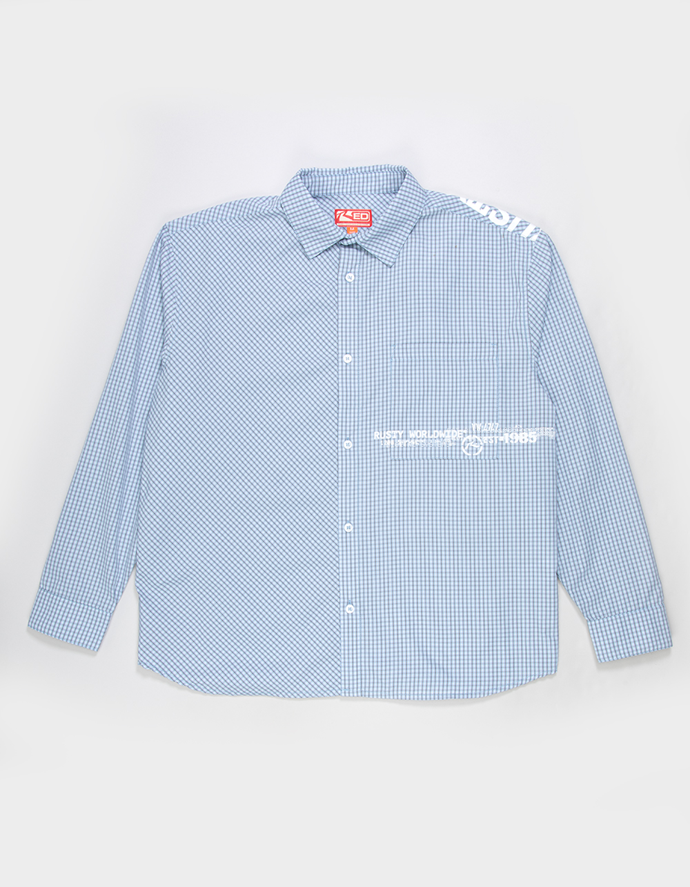 RUSTY Hawkeye Mens Long Sleeve Button Up Shirt - SKY BLUE