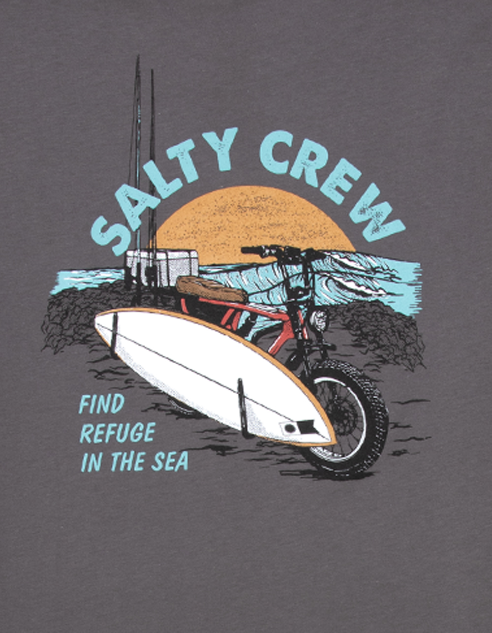 SALTY CREW Beach Cruiser Boys Tee - CHARCOAL