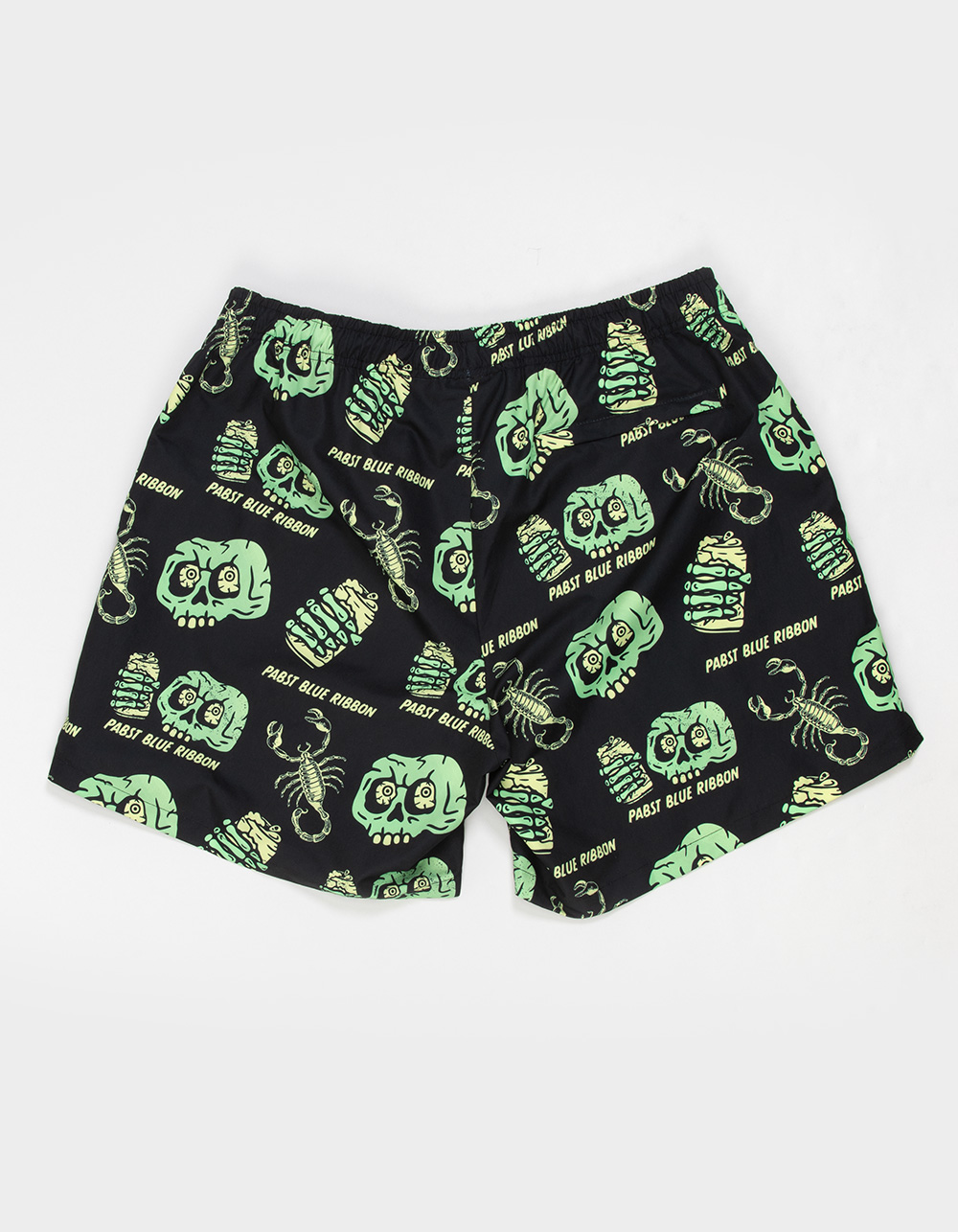 PABST BLUE RIBBON Mens Swim Shorts - BLACK