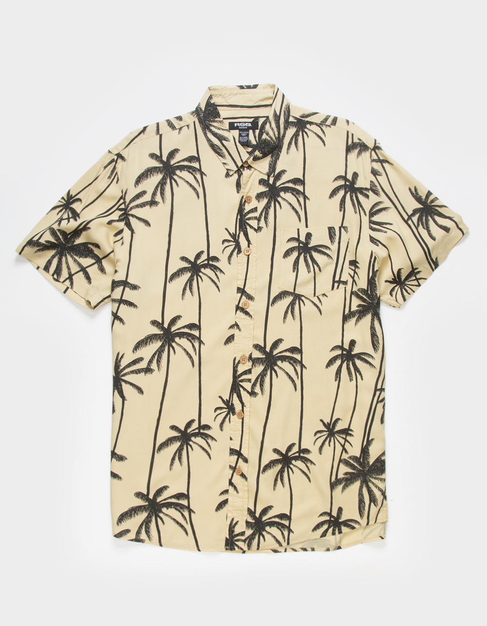 RSQ Palm Tree Mens Button Up Shirt - TAUPE | Tillys